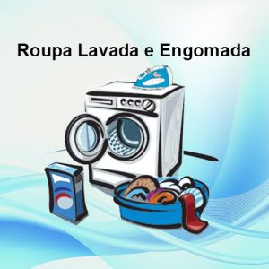 Roupa lavada e engomada